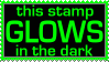 this stamp glows